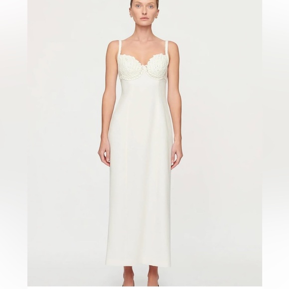 Elegant White Dress By Clea - Picture 3 of 4